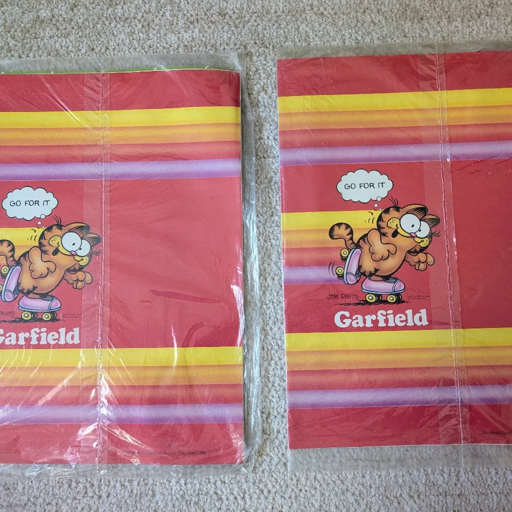 Vintage 80s Mead Garfield Book Covers 4 Pack (2 Sets)